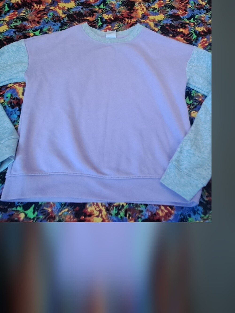 Athletic Works Purple & Gray Sweater